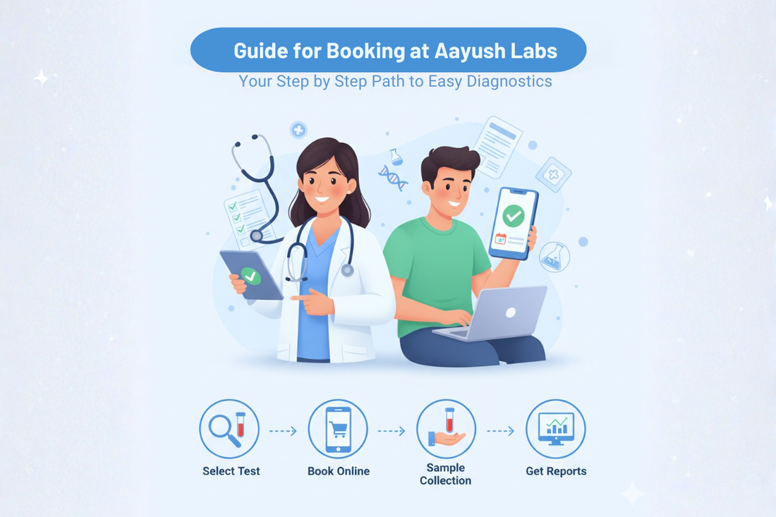 Doctor and patient booking tests online at Aayush Labs