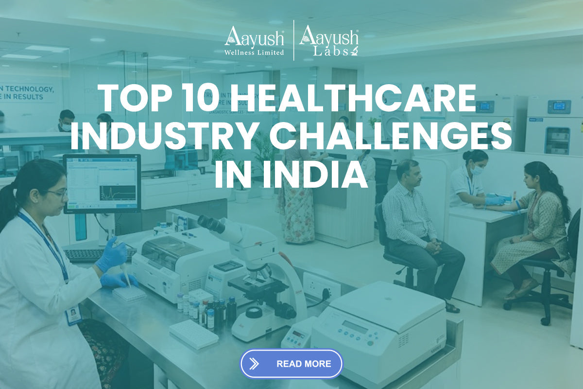 Top healthcare industry challenges in India with diagnostic lab testing and patient care at Aayush Labs.